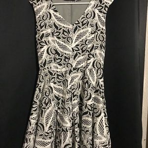 Black and White dress with lace details